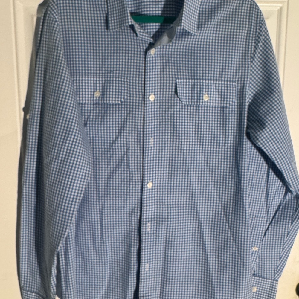Michael Kors Blue Gingham Men's Shirt